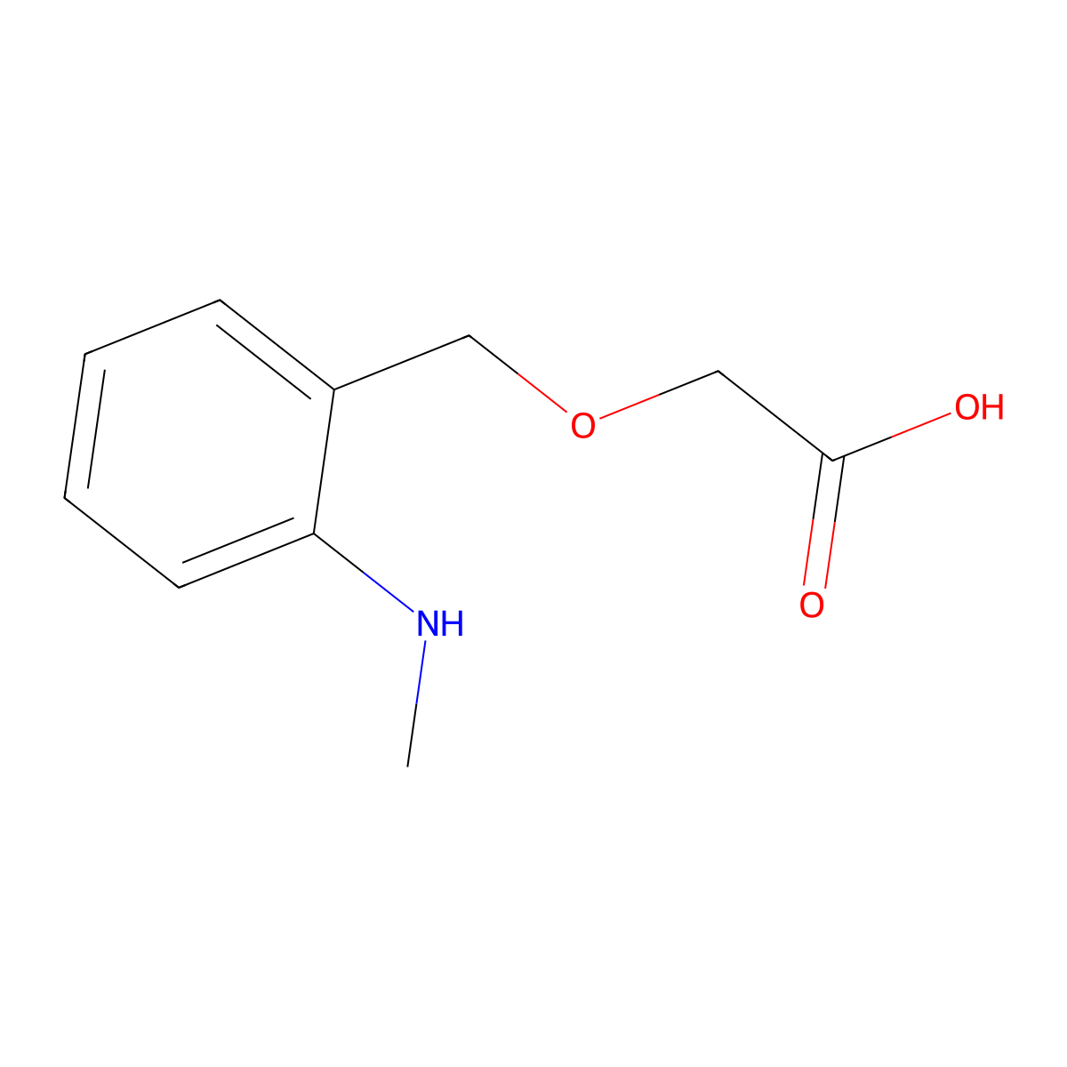 2-{[2-(Methylamino)phenyl]methoxy}acetic acid molecular structure, CAS 2060019-80-7