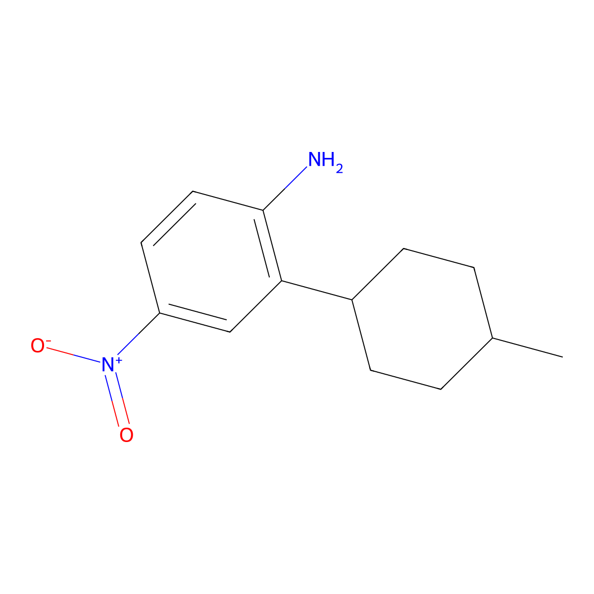 2-(4-Methylcyclohexyl)-4-nitroaniline molecular structure, CAS 2060019-81-8