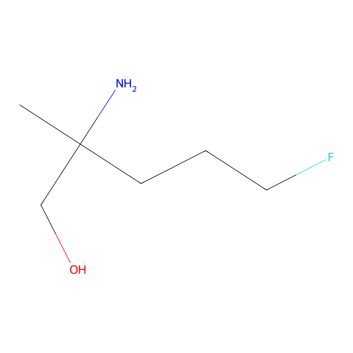 2-Amino-5-fluoro-2-methylpentan-1-ol molecular structure, CAS 2060019-86-3