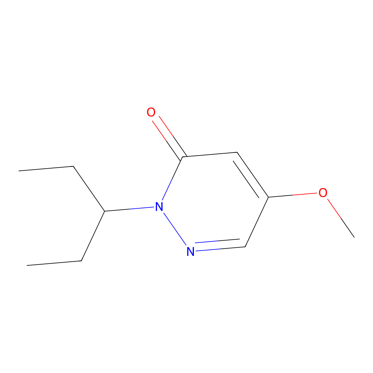 5-Methoxy-2-(pentan-3-yl)-2,3-dihydropyridazin-3-one molecular structure, CAS 2060019-87-4