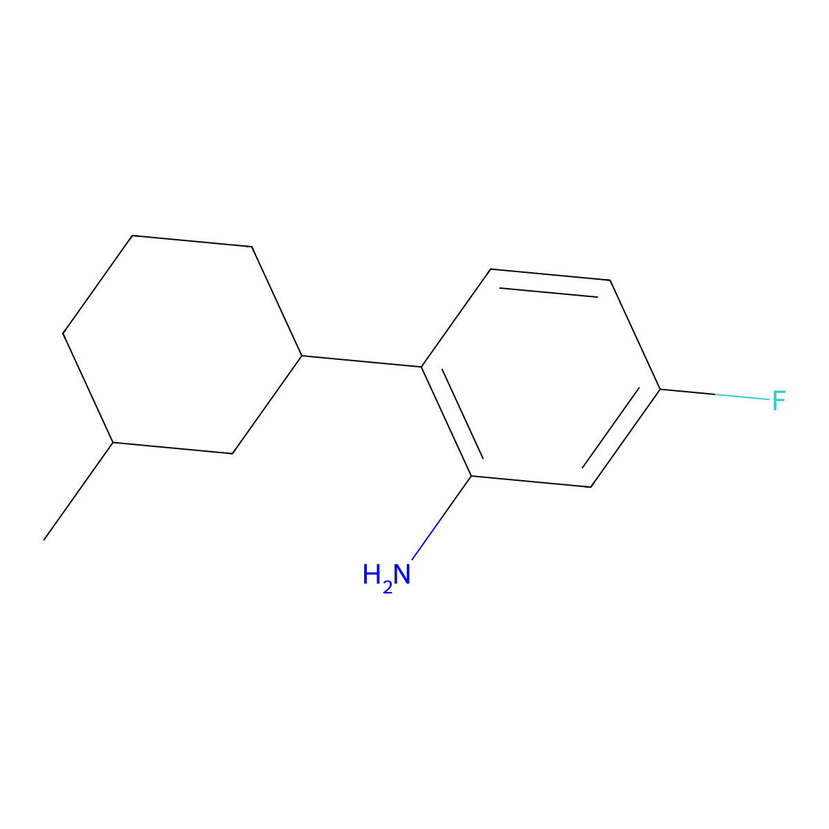 5-Fluoro-2-(3-methylcyclohexyl)aniline molecular structure, CAS 2060019-89-6