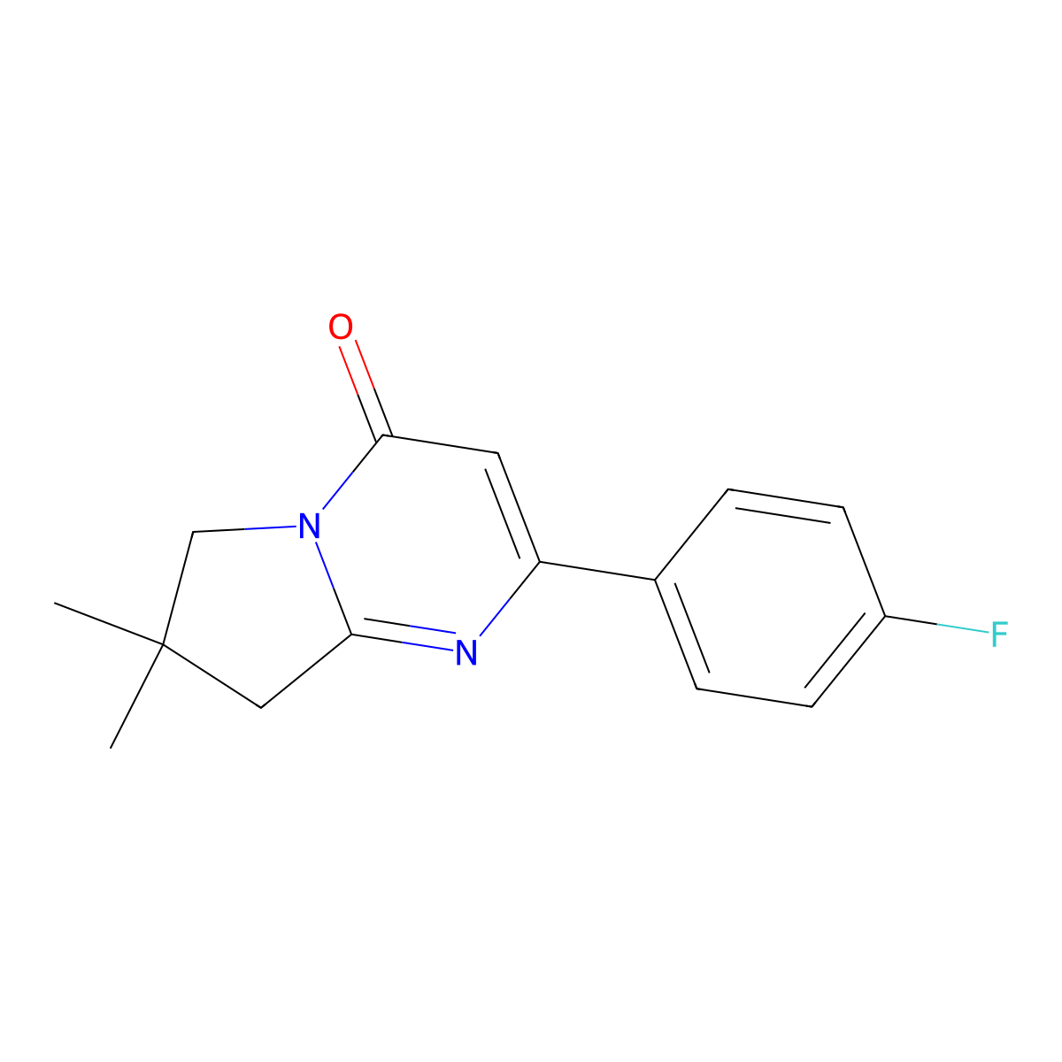 2-(4-Fluorophenyl)-7,7-dimethyl-4H,6H,7H,8H-pyrrolo[1,2-a]pyrimidin-4-one molecular structure, CAS 2060019-93-2