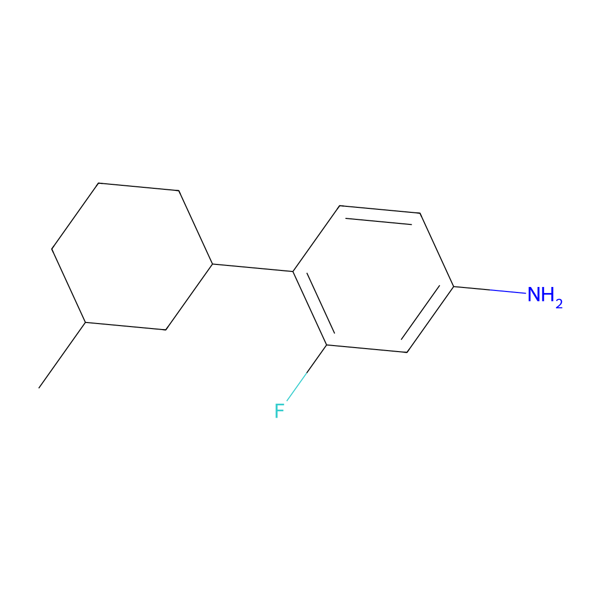3-Fluoro-4-(3-methylcyclohexyl)aniline molecular structure, CAS 2060019-96-5