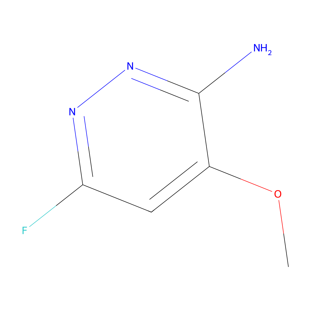 6-Fluoro-4-methoxypyridazin-3-amine molecular structure, CAS 2060019-97-6