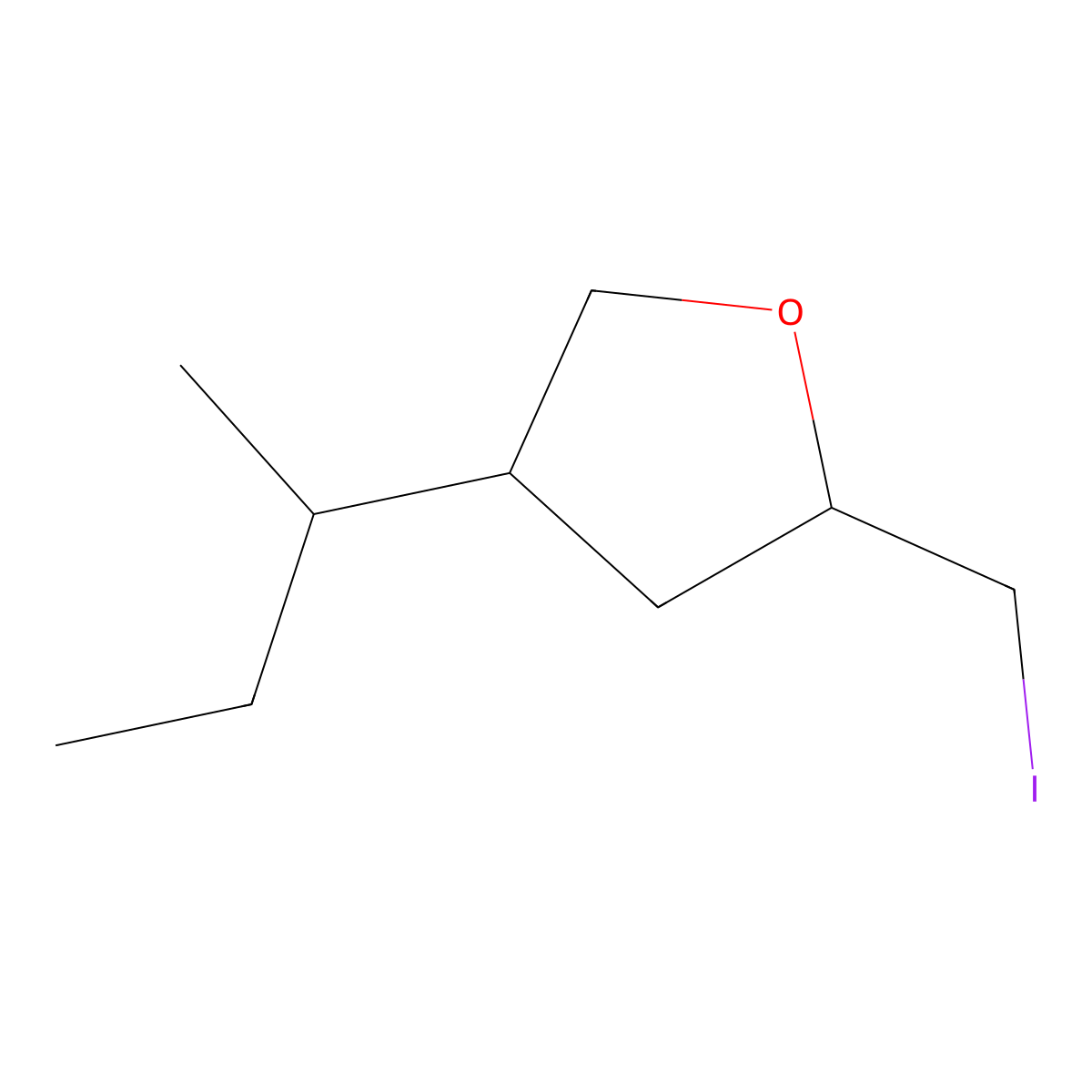 4-(Butan-2-yl)-2-(iodomethyl)oxolane molecular structure, CAS 2060020-03-1