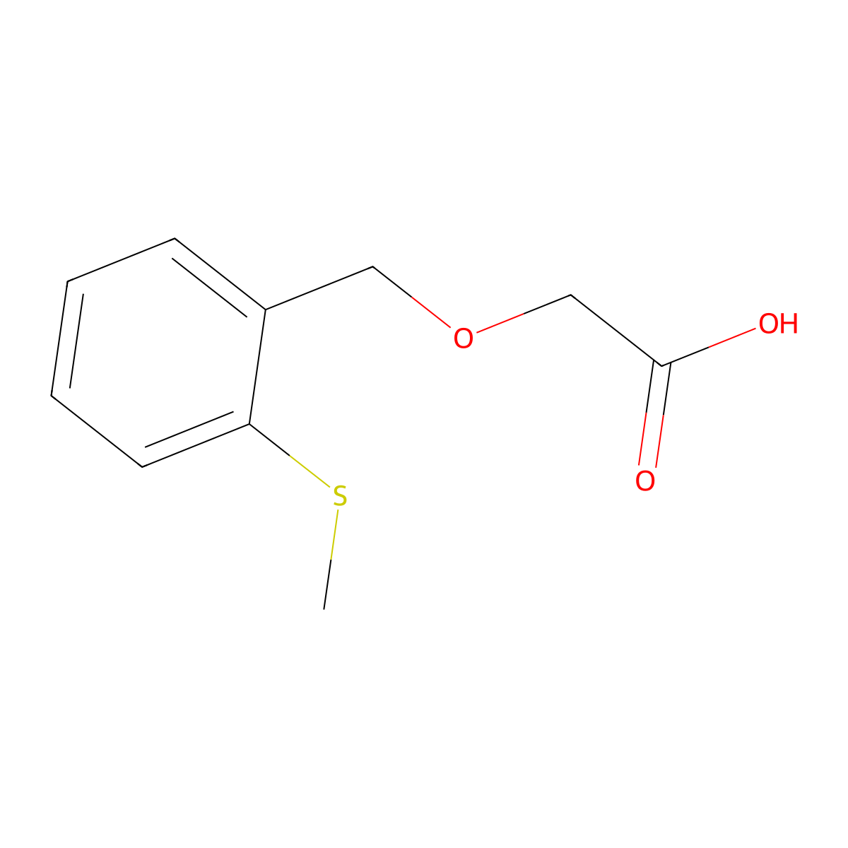 2-{[2-(Methylsulfanyl)phenyl]methoxy}acetic acid molecular structure, CAS 2060020-04-2