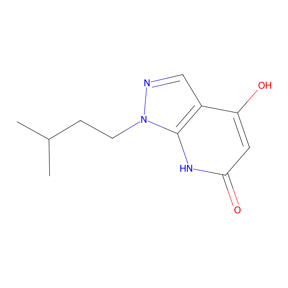 1-(3-Methylbutyl)-1H-pyrazolo[3,4-b]pyridine-4,6-diol molecular structure, CAS 2060020-27-9