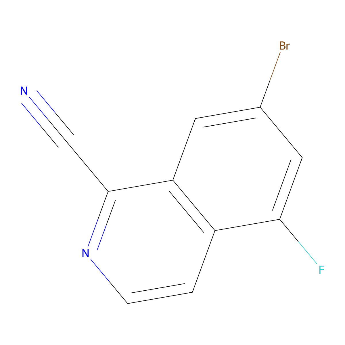 7-Bromo-5-fluoroisoquinoline-1-carbonitrile molecular structure, CAS 2060020-29-1