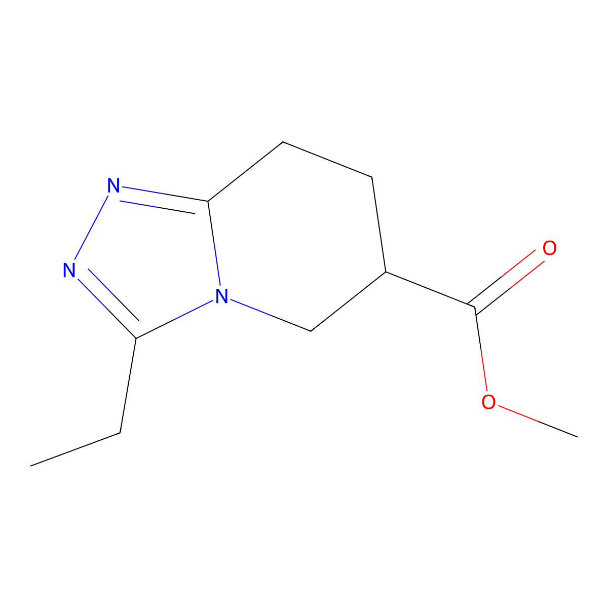 Methyl 3-ethyl-5H,6H,7H,8H-[1,2,4]triazolo[4,3-a]pyridine-6-carboxylate molecular structure, CAS 2060020-33-7