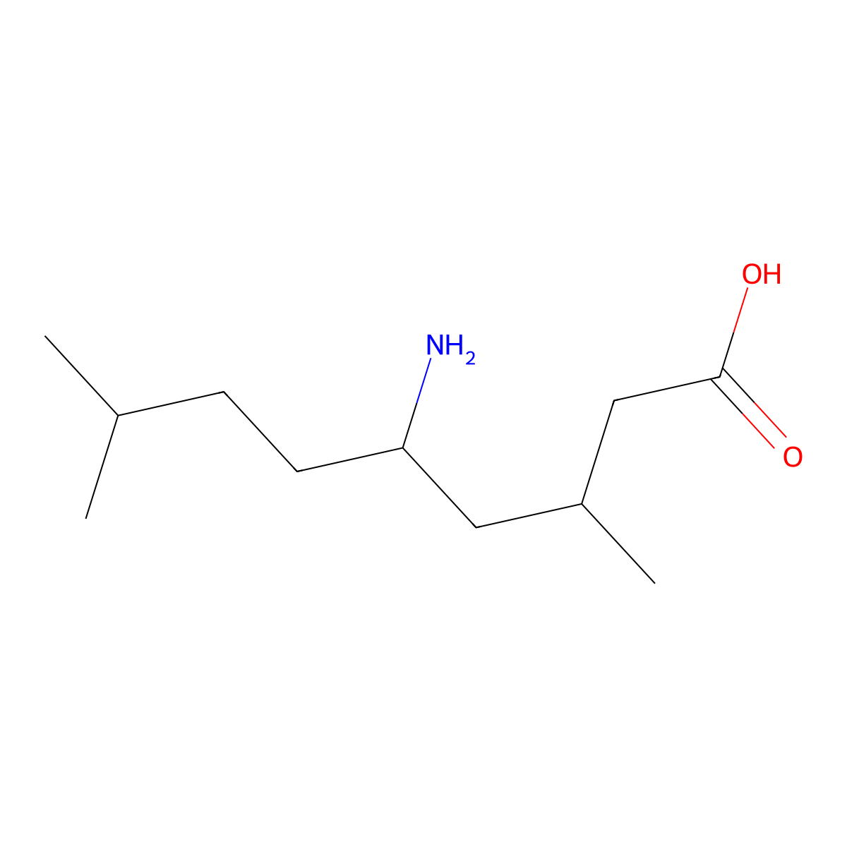 5-Amino-3,8-dimethylnonanoic acid molecular structure, CAS 2060020-39-3