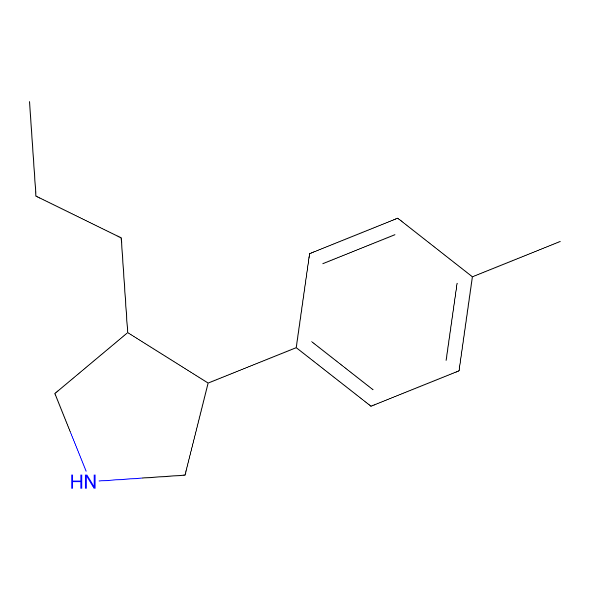 3-(4-Methylphenyl)-4-propylpyrrolidine molecular structure, CAS 2060020-46-2