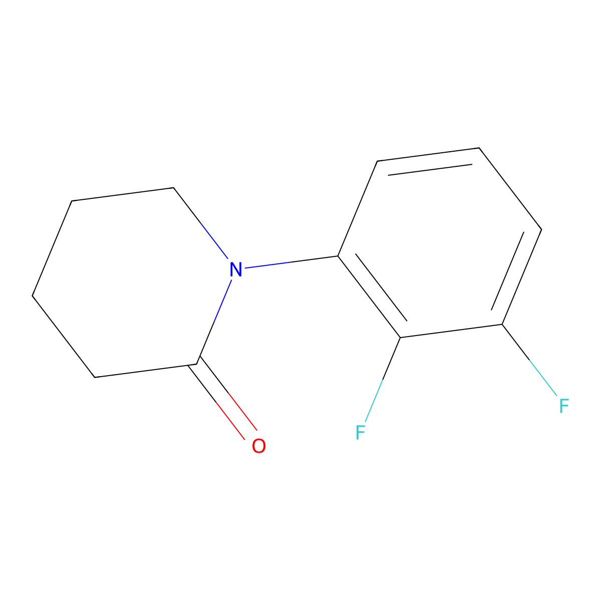 1-(2,3-Difluorophenyl)piperidin-2-one molecular structure, CAS 2060020-49-5