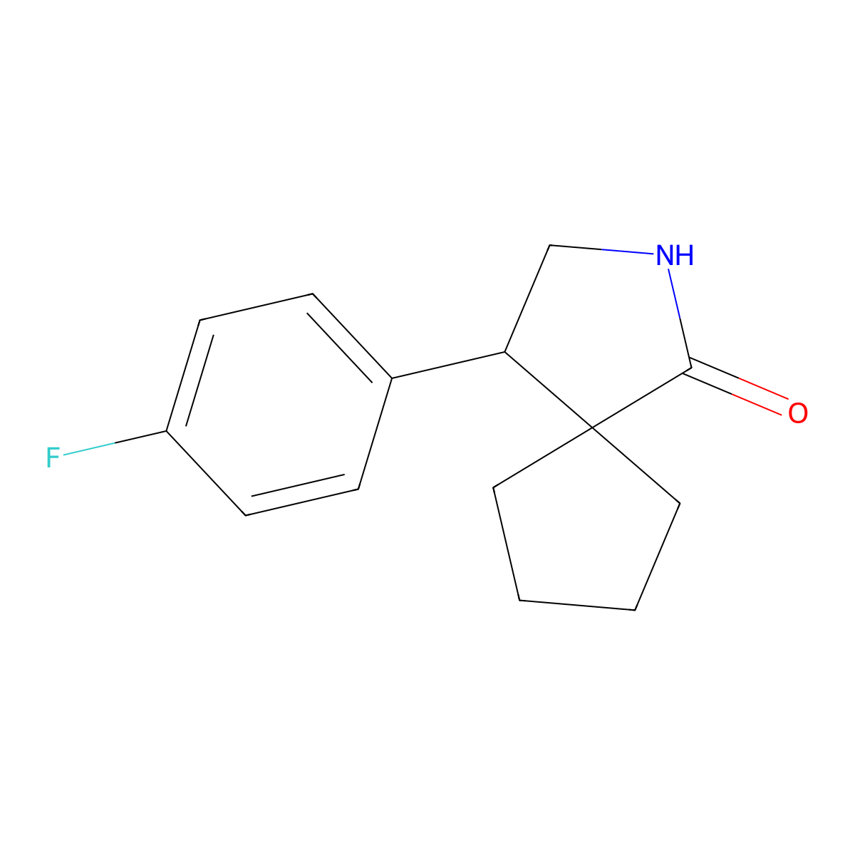 4-(4-Fluorophenyl)-2-azaspiro[4.4]nonan-1-one molecular structure, CAS 2060020-58-6