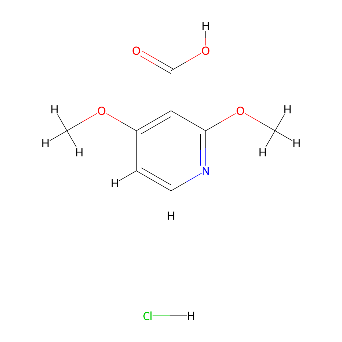 2,4-Dimethoxypyridine-3-carboxylic acid hydrochloride molecular structure, CAS 2060020-59-7