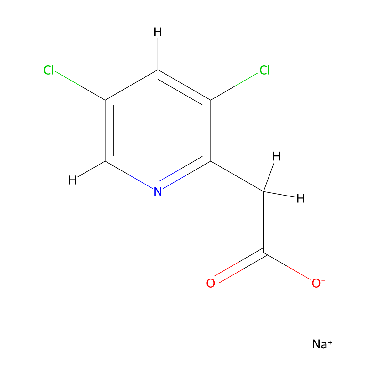 Sodium 2-(3,5-dichloropyridin-2-yl)acetate molecular structure, CAS 2060020-68-8