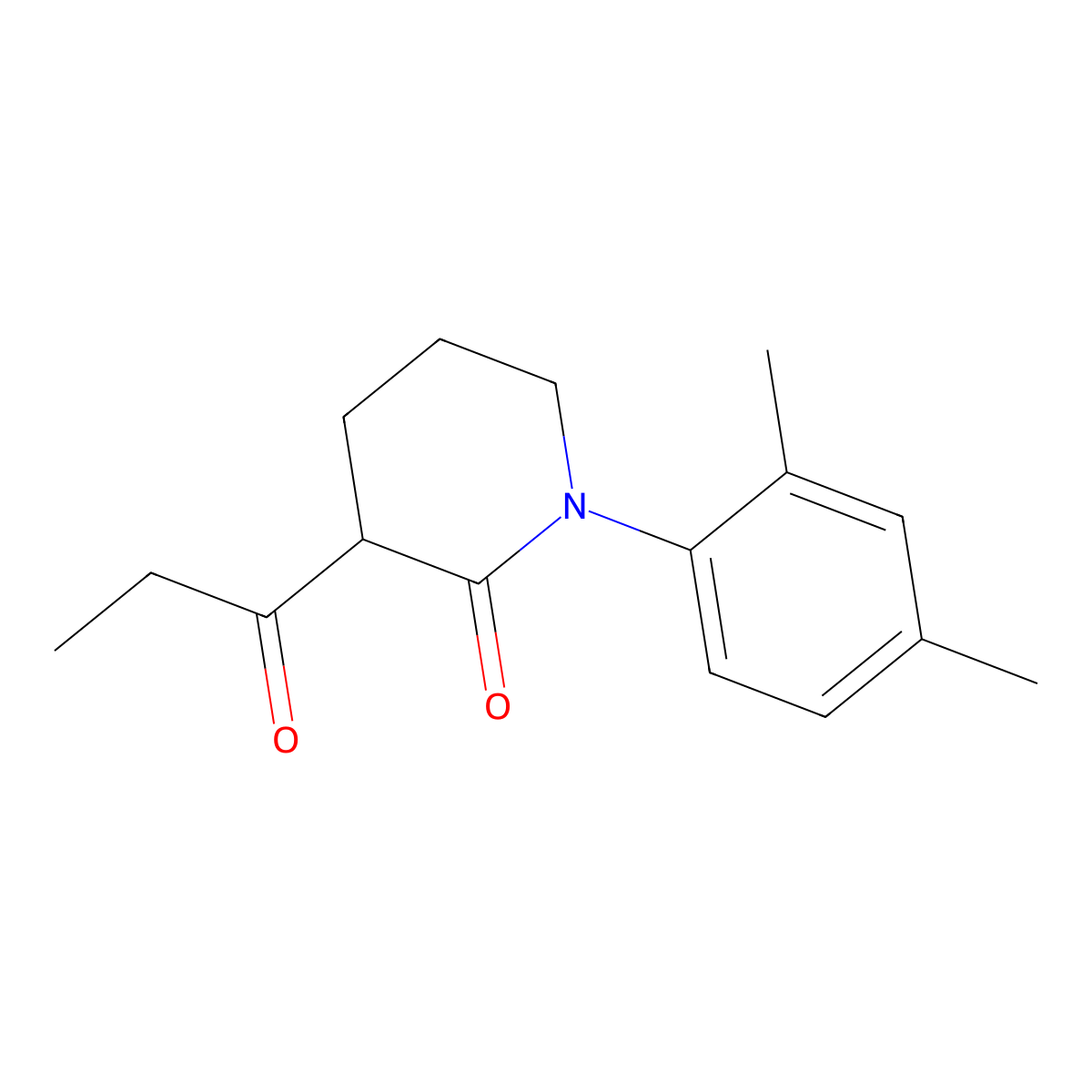 1-(2,4-Dimethylphenyl)-3-propanoylpiperidin-2-one molecular structure, CAS 2060020-70-2