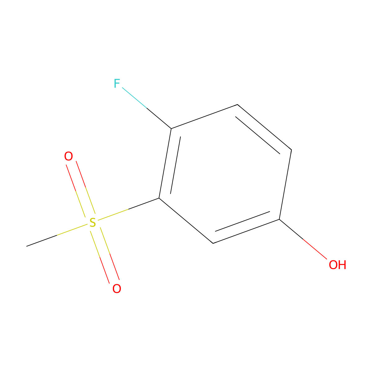 4-Fluoro-3-methanesulfonylphenol molecular structure, CAS 2060020-74-6