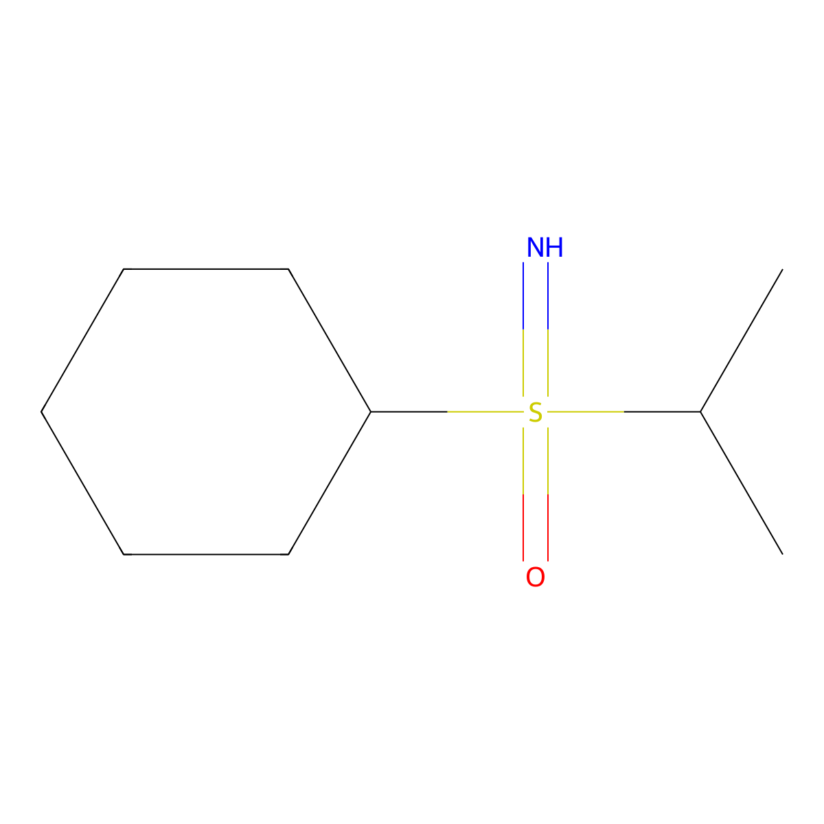 Cyclohexyl(imino)(propan-2-yl)-lambda6-sulfanone molecular structure, CAS 2060020-80-4