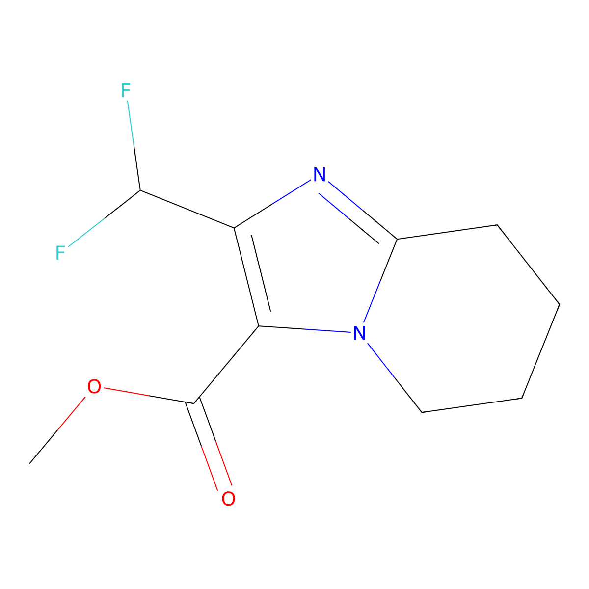 Methyl 2-(difluoromethyl)-5H,6H,7H,8H-imidazo[1,2-a]pyridine-3-carboxylate molecular structure, CAS 2060020-81-5