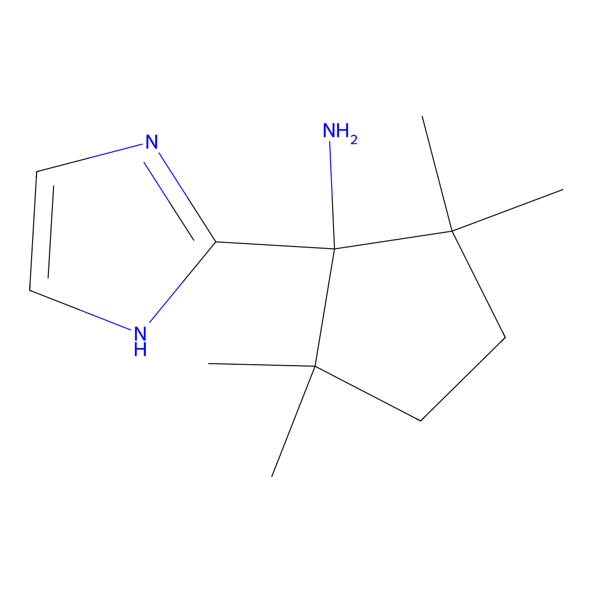1-(1H-Imidazol-2-yl)-2,2,5,5-tetramethylcyclopentan-1-amine molecular structure, CAS 2060020-88-2