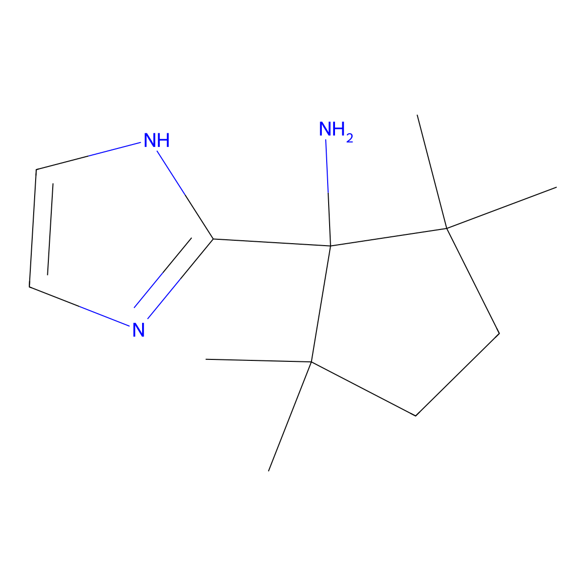 1-(1H-Imidazol-2-yl)-2,2,5,5-tetramethylcyclopentan-1-amine molecular structure, CAS 2060020-88-2