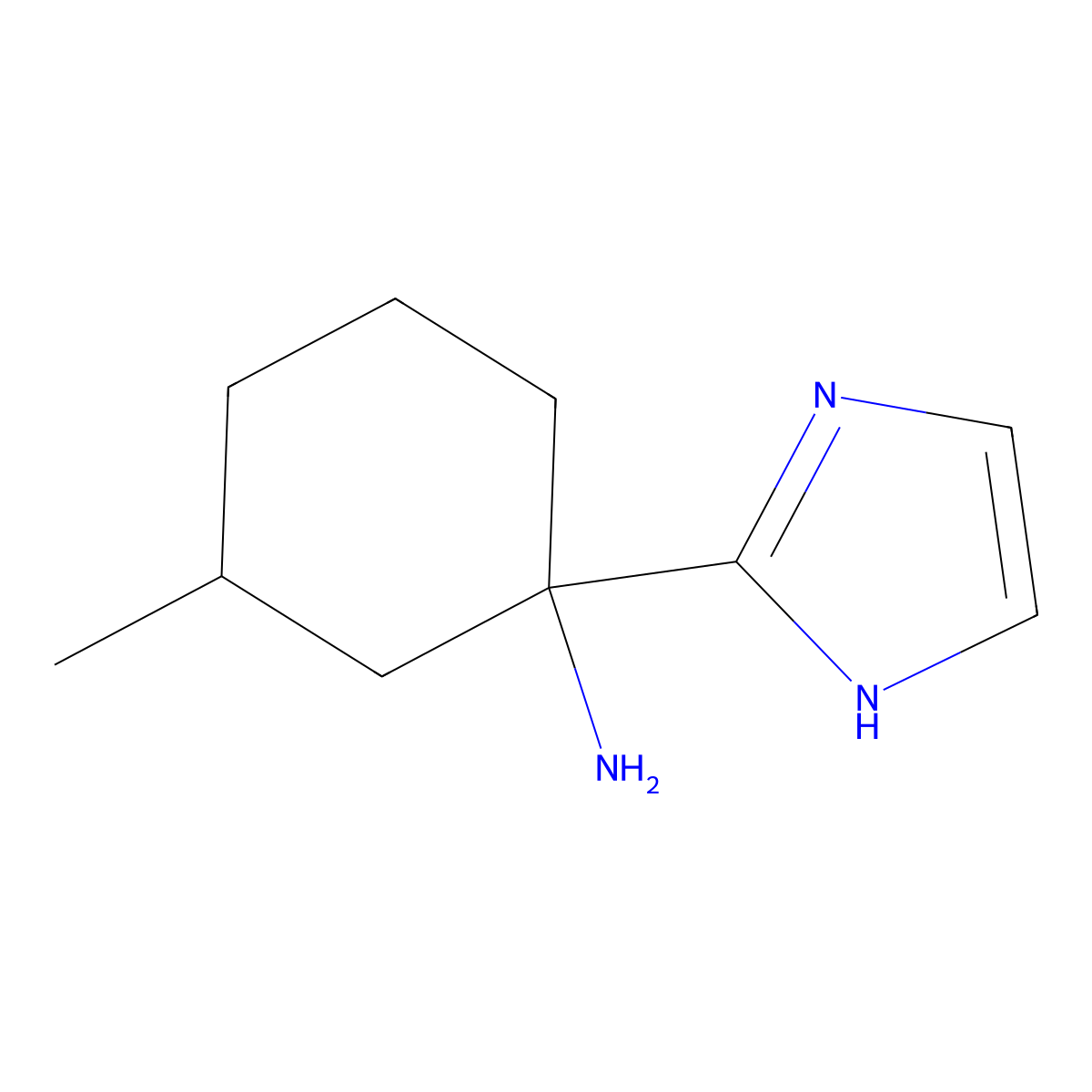 1-(1H-Imidazol-2-yl)-3-methylcyclohexan-1-amine molecular structure, CAS 2060020-91-7