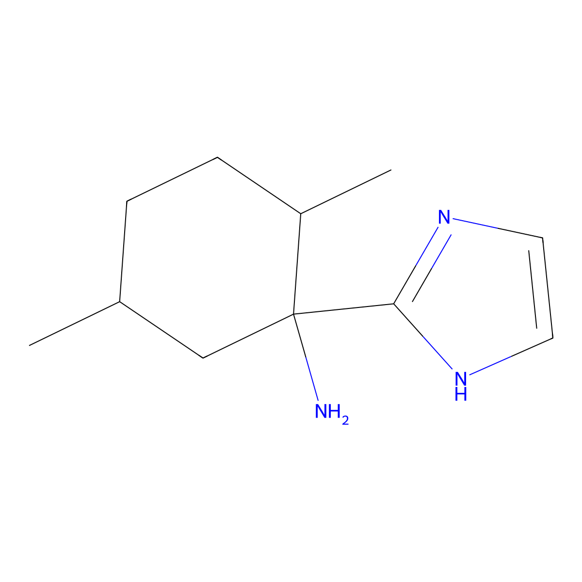 1-(1H-Imidazol-2-yl)-2,5-dimethylcyclohexan-1-amine molecular structure, CAS 2060020-97-3