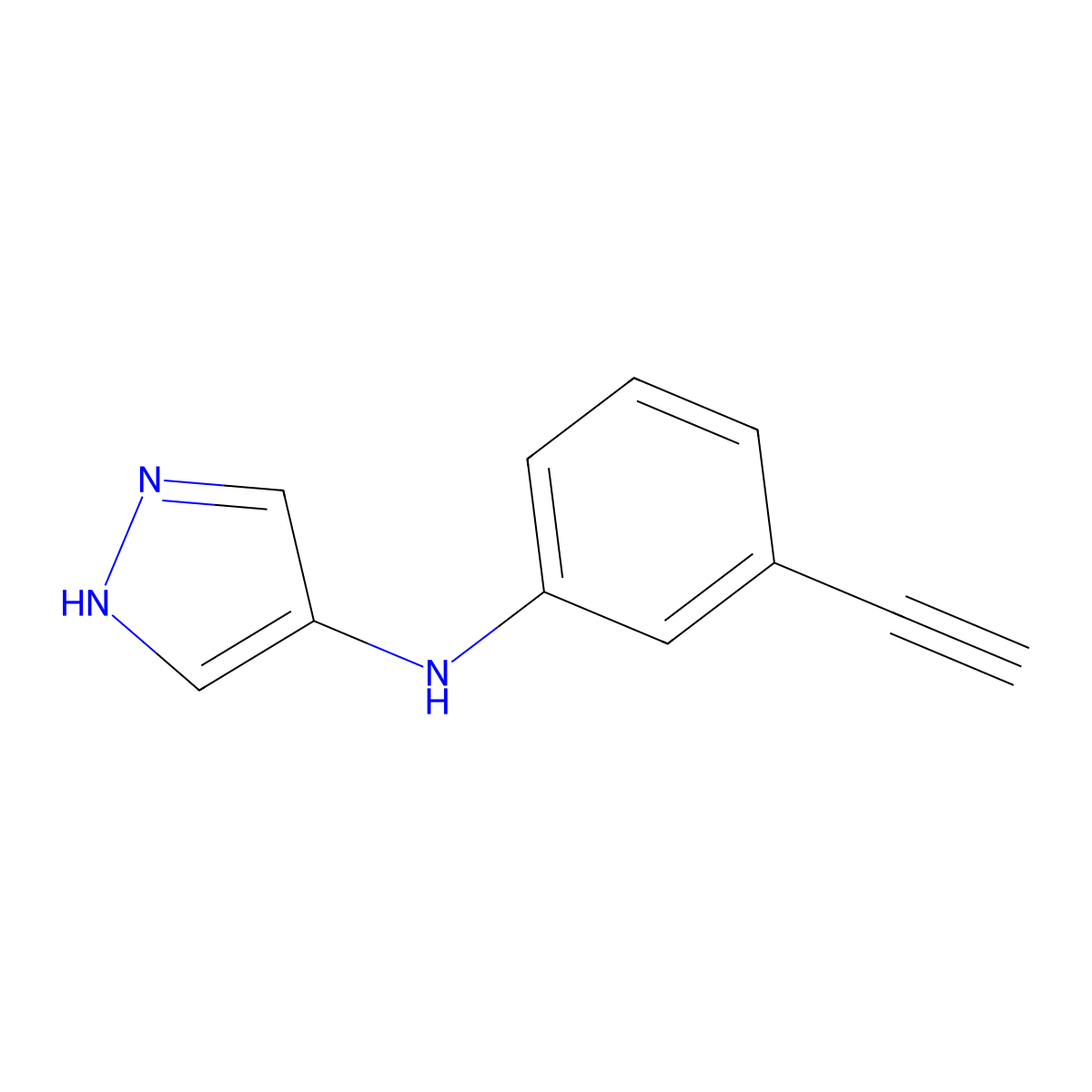 N-(3-Ethynylphenyl)-1H-pyrazol-4-amine molecular structure, CAS 2060021-00-1