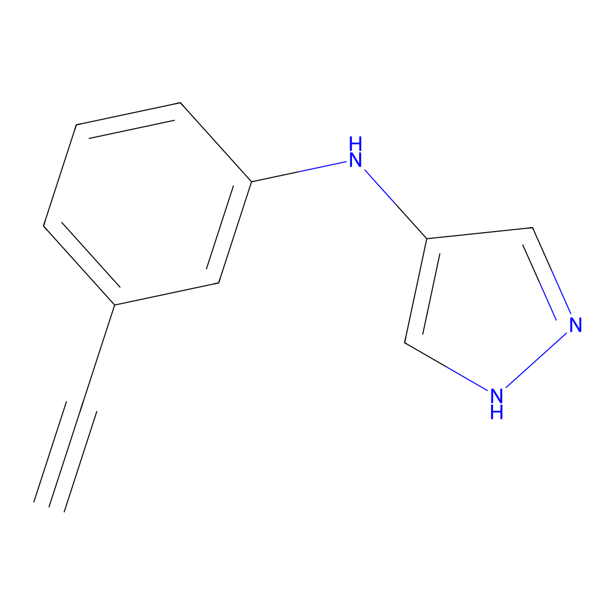 N-(3-Ethynylphenyl)-1H-pyrazol-4-amine molecular structure, CAS 2060021-00-1