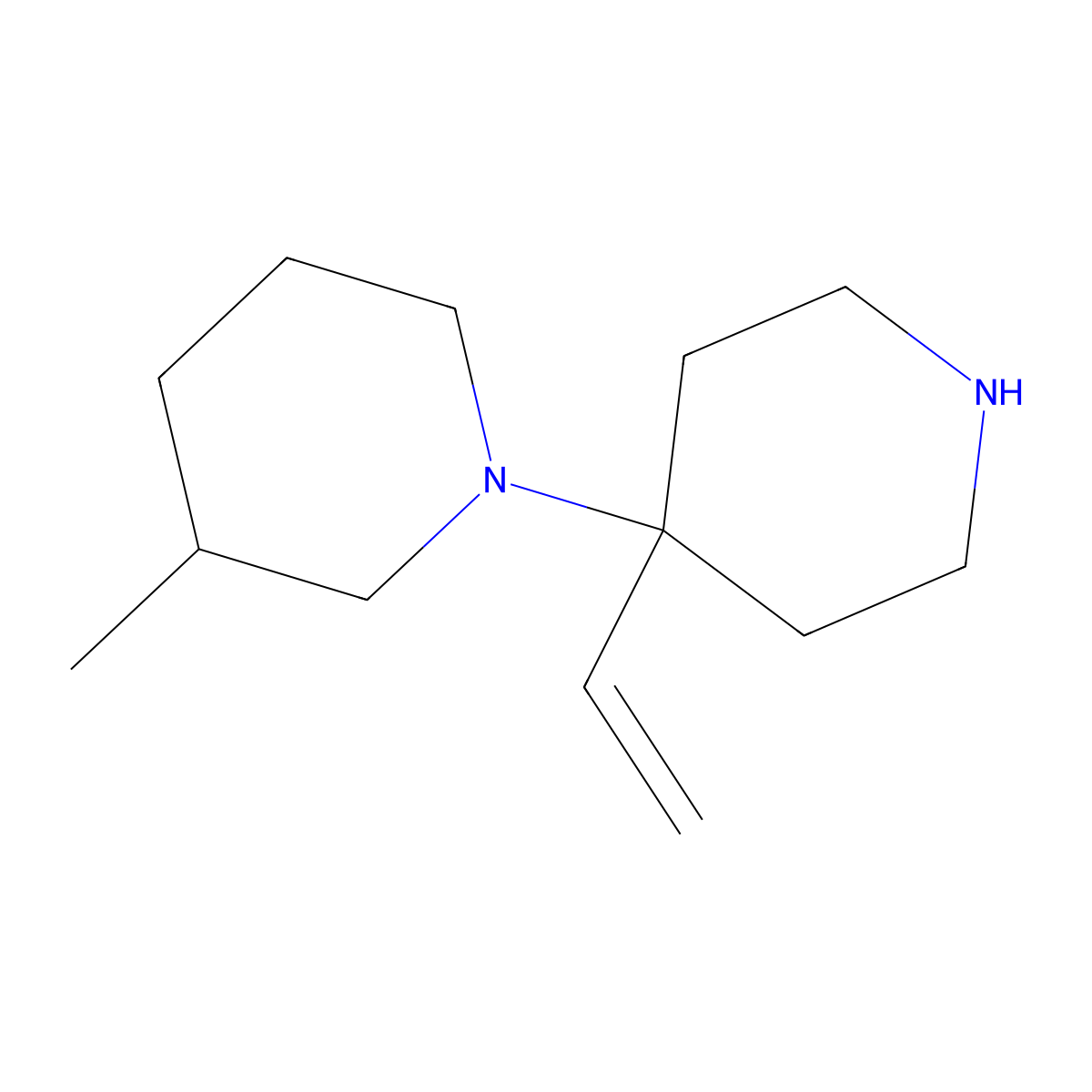 1-(4-Ethenylpiperidin-4-yl)-3-methylpiperidine molecular structure, CAS 2060021-02-3
