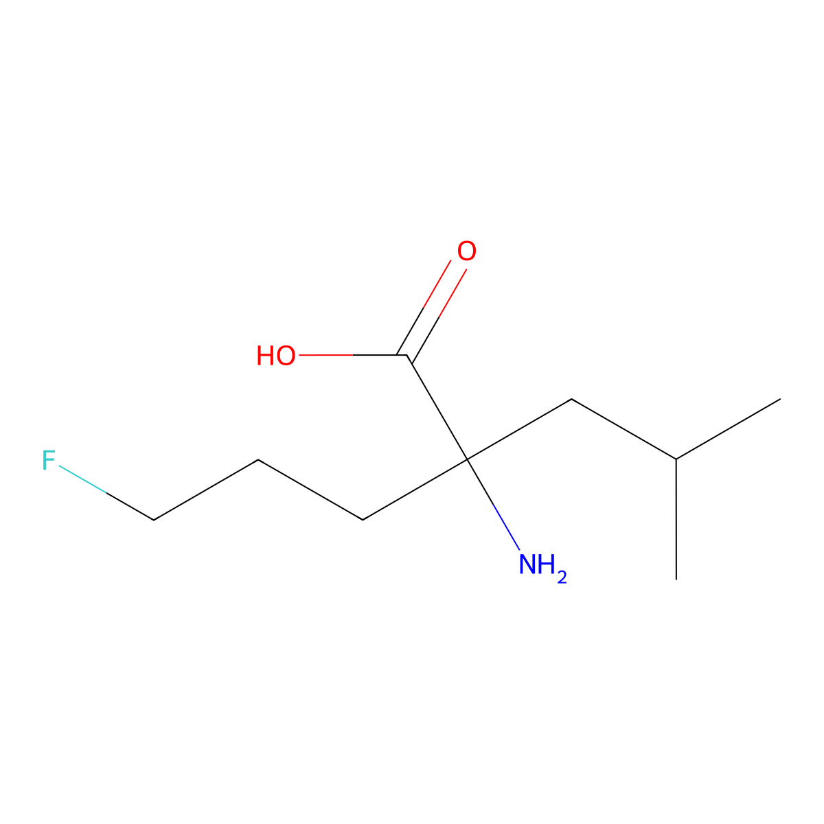 2-Amino-2-(3-fluoropropyl)-4-methylpentanoic acid molecular structure, CAS 2060021-06-7