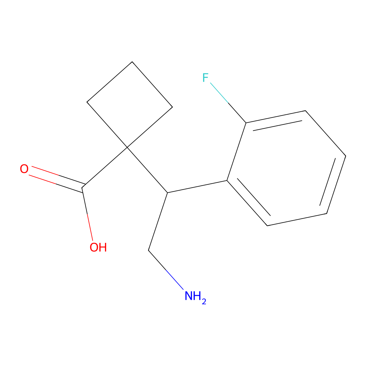 1-[2-Amino-1-(2-fluorophenyl)ethyl]cyclobutane-1-carboxylic acid molecular structure, CAS 2060021-08-9
