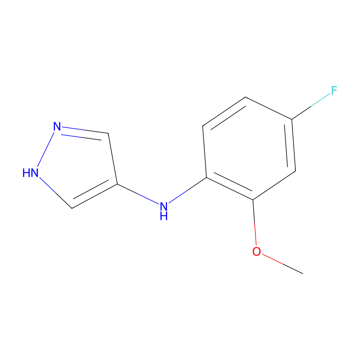 N-(4-Fluoro-2-methoxyphenyl)-1H-pyrazol-4-amine molecular structure, CAS 2060021-10-3