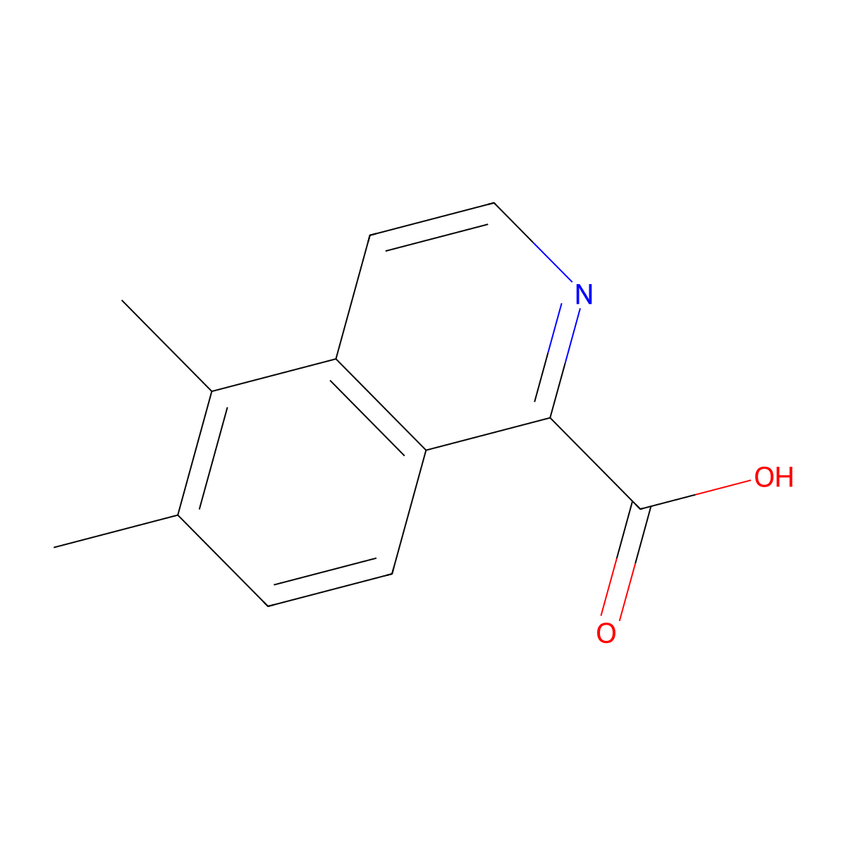 5,6-Dimethylisoquinoline-1-carboxylic acid molecular structure, CAS 2060021-11-4