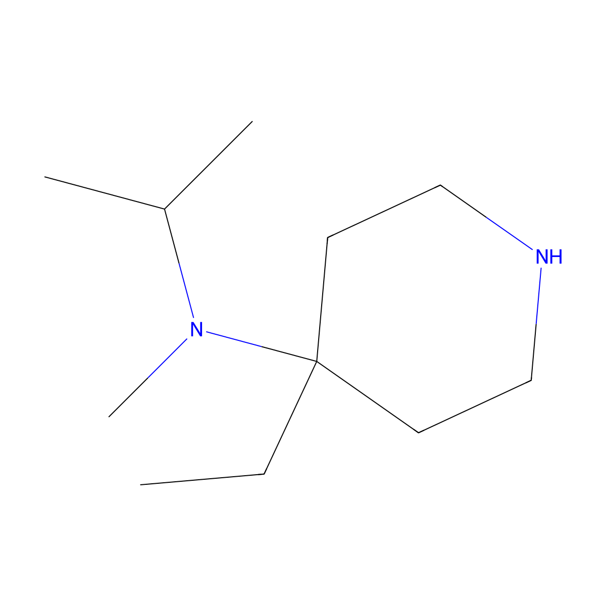 4-Ethyl-N-methyl-N-(propan-2-yl)piperidin-4-amine molecular structure, CAS 2060021-15-8