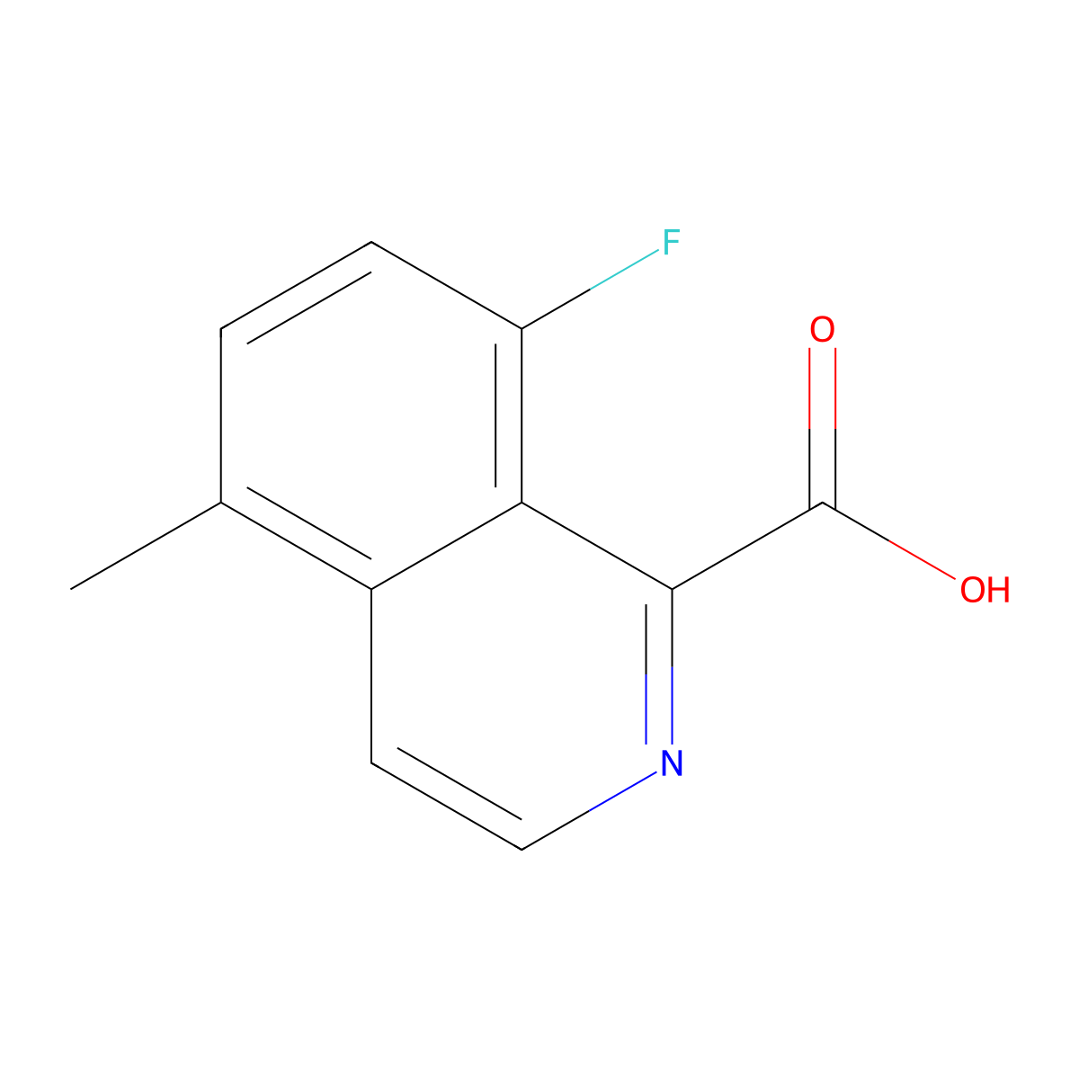 8-Fluoro-5-methylisoquinoline-1-carboxylic acid molecular structure, CAS 2060021-17-0