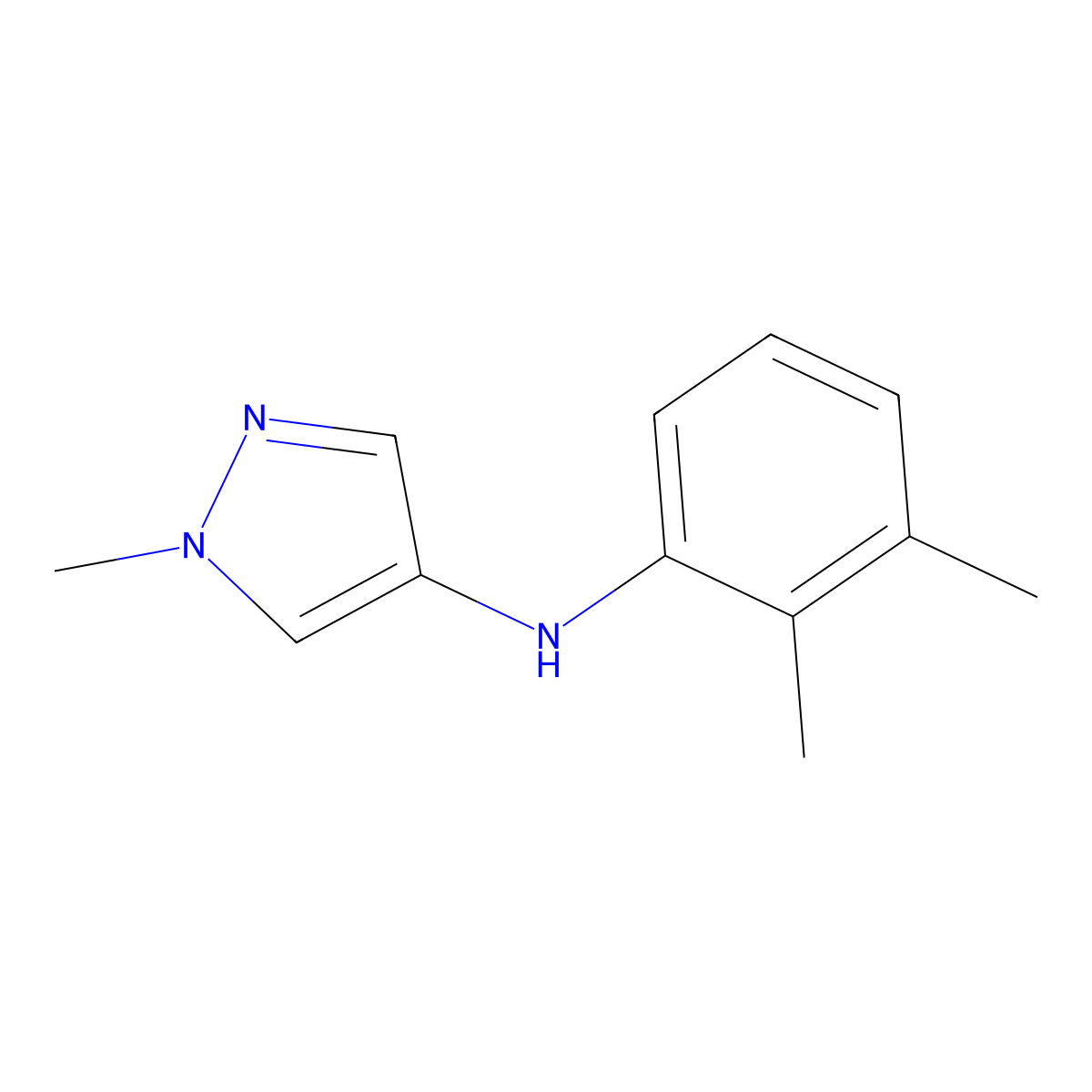 N-(2,3-Dimethylphenyl)-1-methyl-1H-pyrazol-4-amine molecular structure, CAS 2060021-19-2