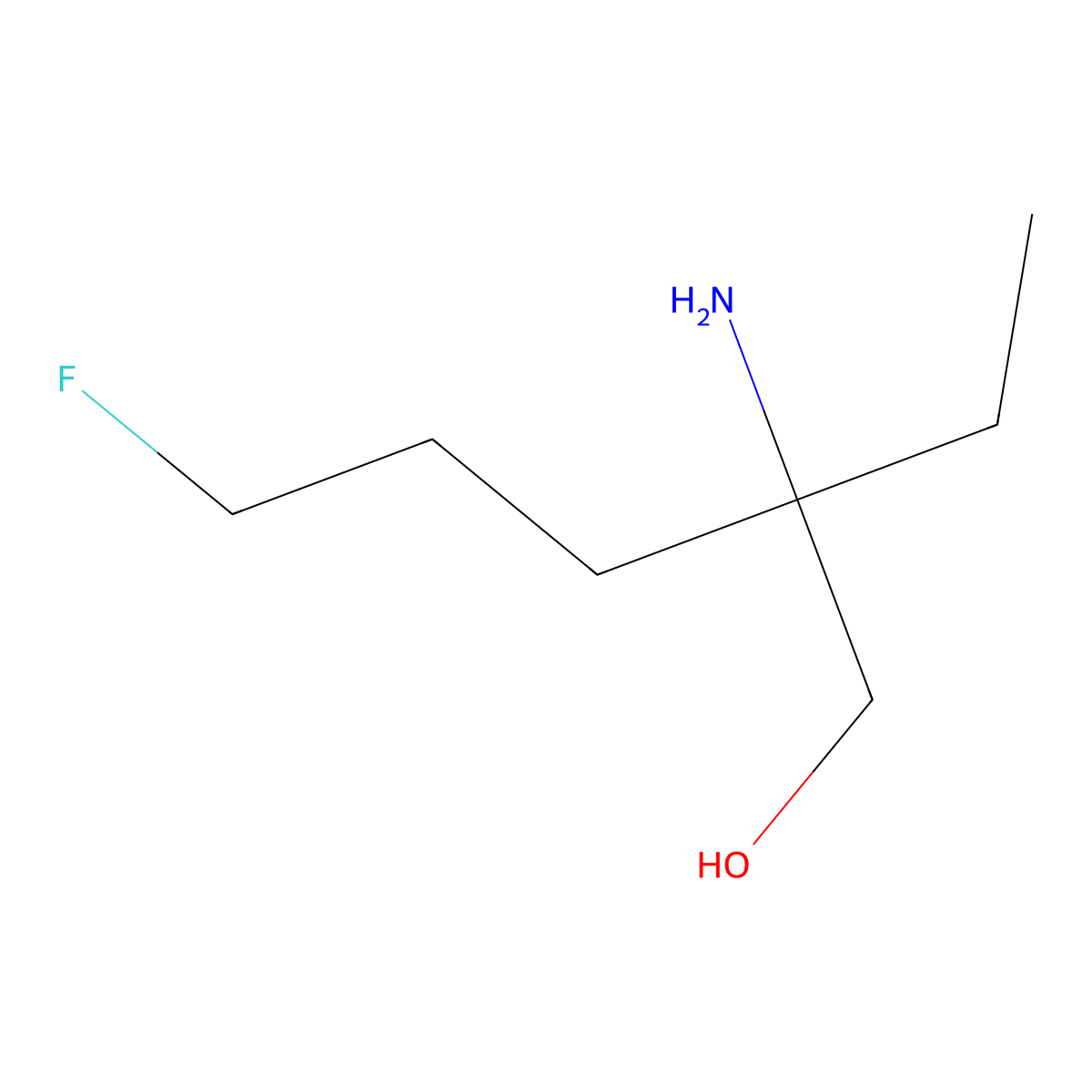 2-Amino-2-ethyl-5-fluoropentan-1-ol molecular structure, CAS 2060021-20-5