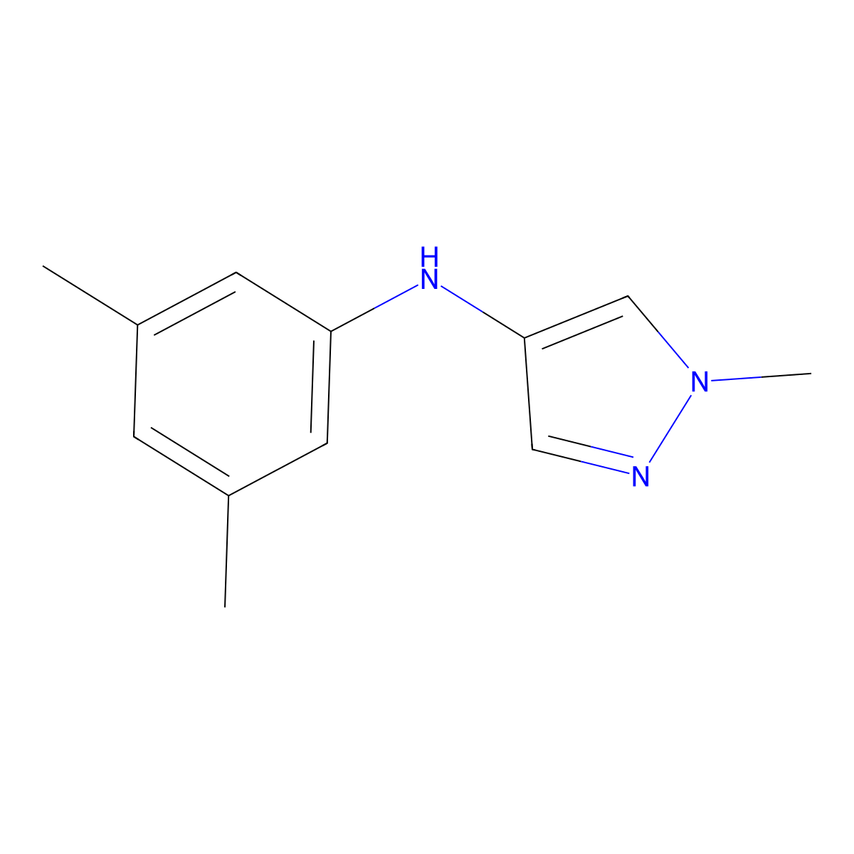 N-(3,5-Dimethylphenyl)-1-methyl-1H-pyrazol-4-amine molecular structure, CAS 2060021-27-2