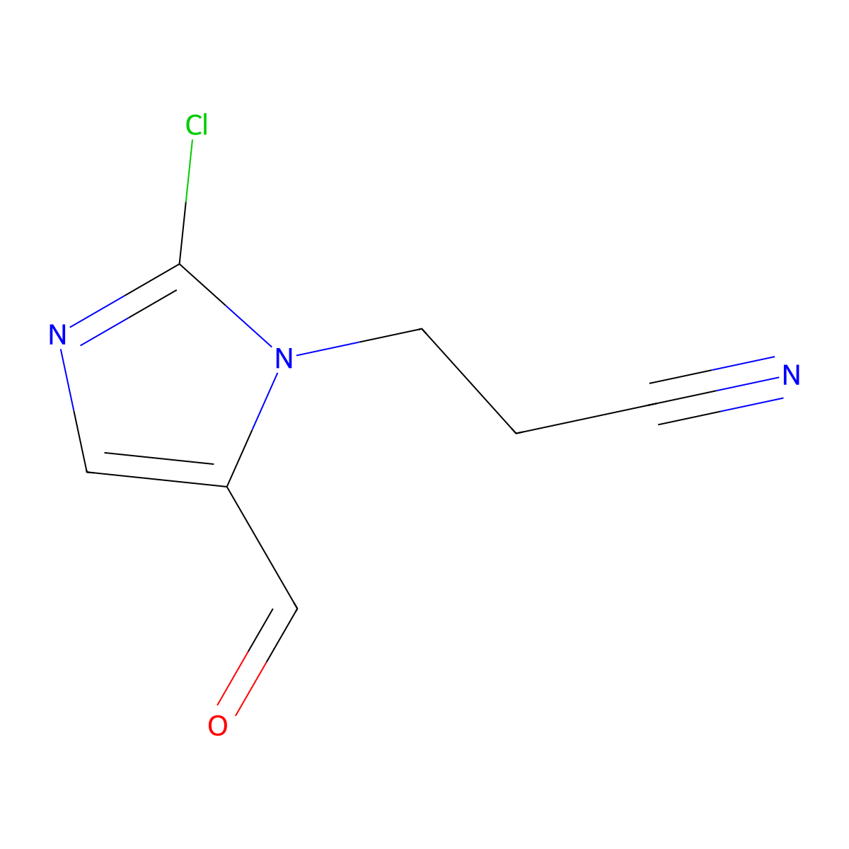 3-(2-Chloro-5-formyl-1H-imidazol-1-yl)propanenitrile molecular structure, CAS 2060021-28-3