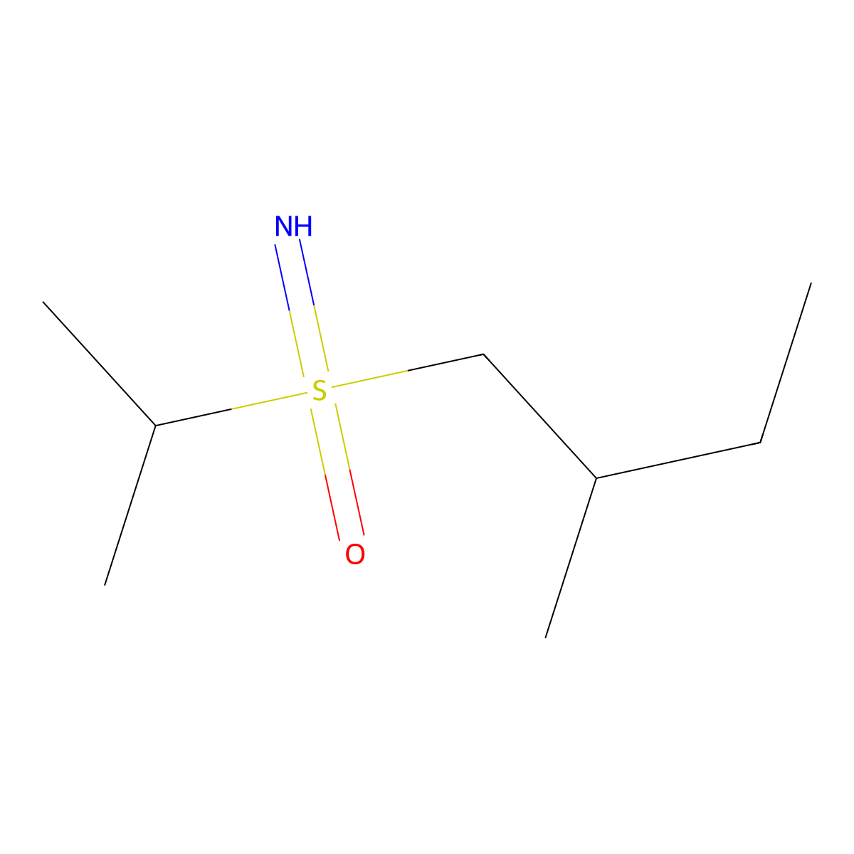 Imino(2-methylbutyl)(propan-2-yl)-lambda6-sulfanone molecular structure, CAS 2060021-37-4