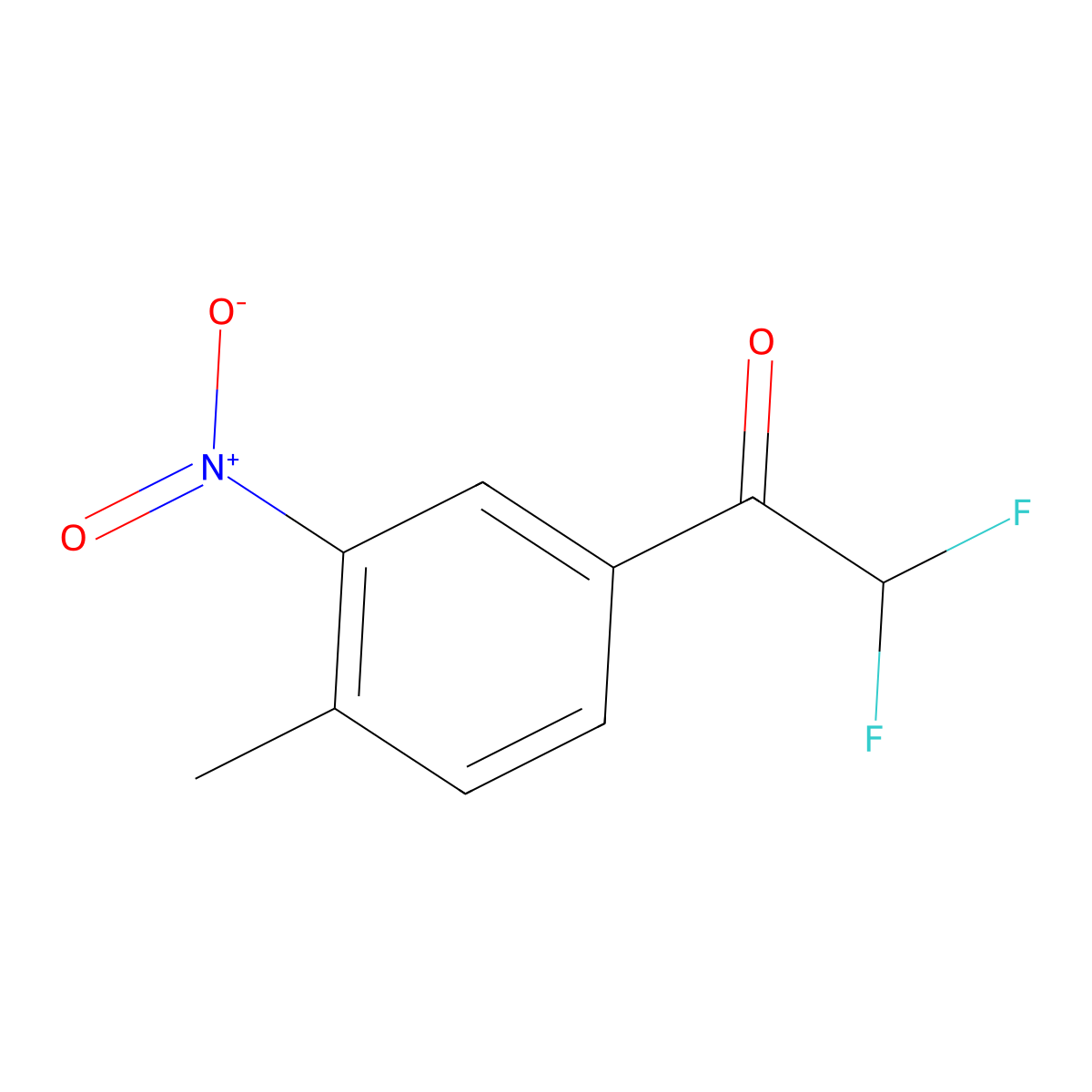 2,2-Difluoro-1-(4-methyl-3-nitrophenyl)ethan-1-one molecular structure, CAS 2060021-43-2