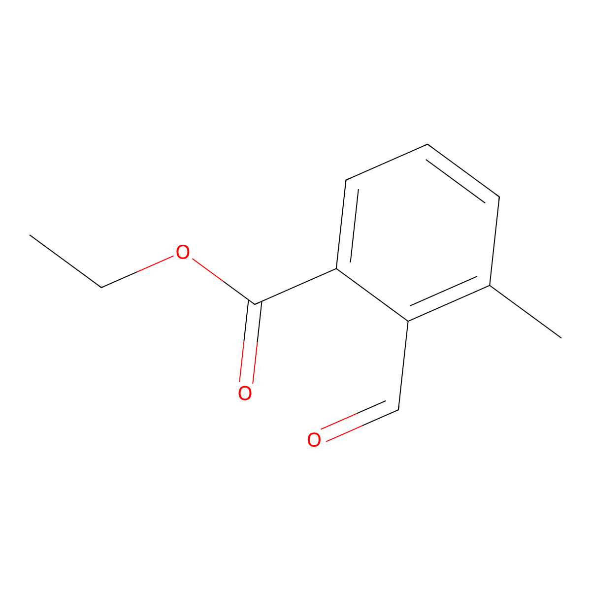 Ethyl 2-formyl-3-methylbenzoate molecular structure, CAS 2060021-44-3