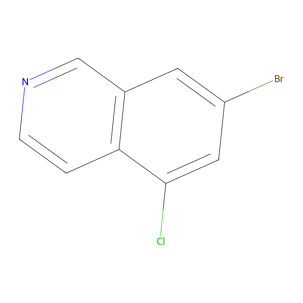 7-Bromo-5-chloroisoquinoline molecular structure, CAS 2060021-49-8