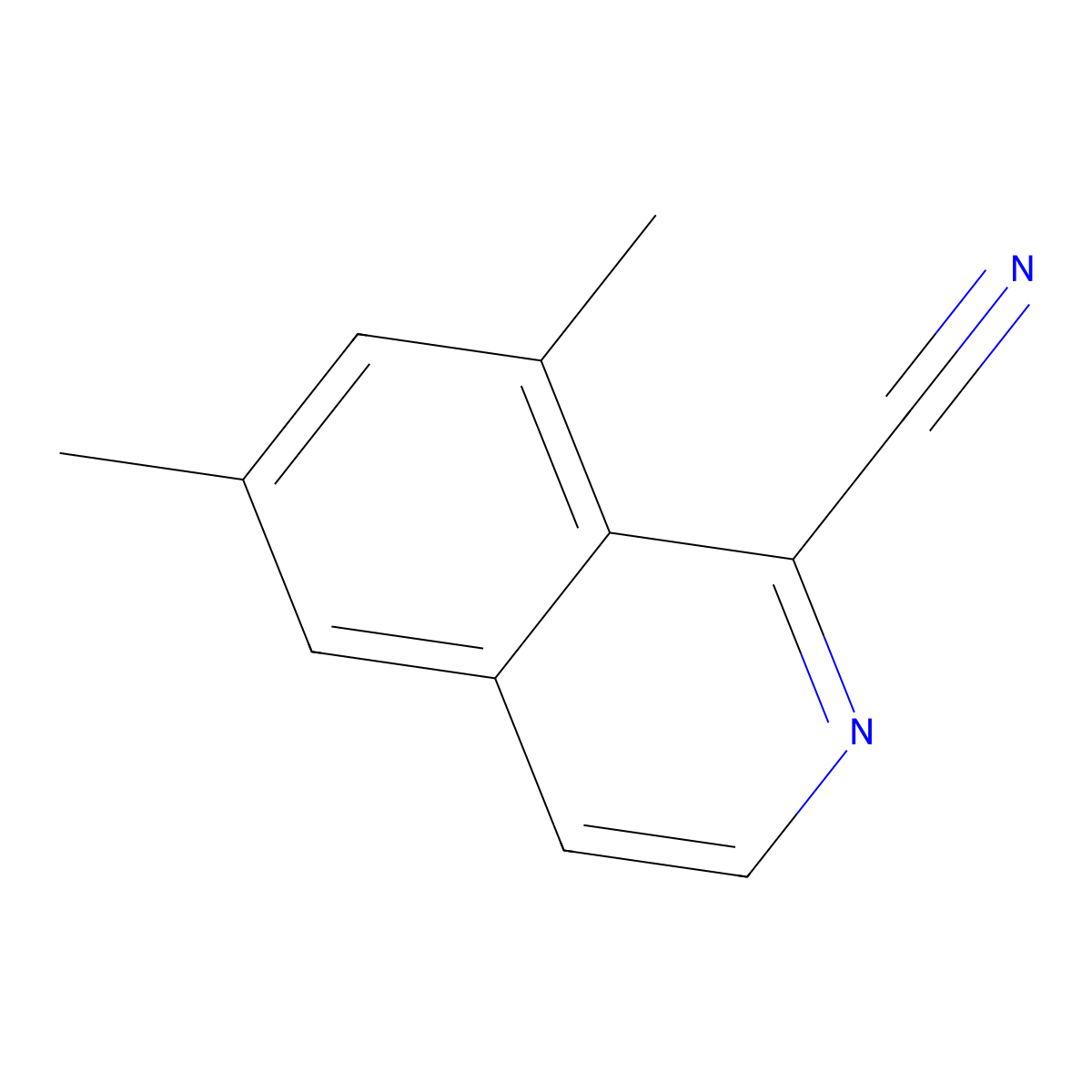 6,8-Dimethylisoquinoline-1-carbonitrile molecular structure, CAS 2060021-54-5