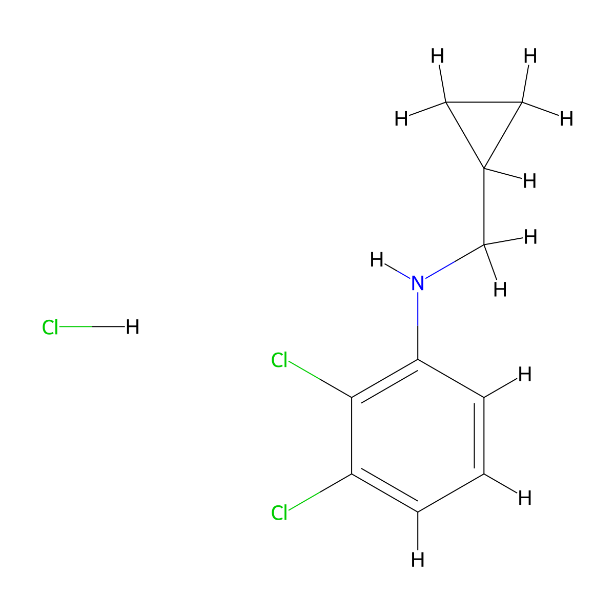 2,3-dichloro-N-(cyclopropylmethyl)aniline hydrochloride molecular structure, CAS 2060021-55-6