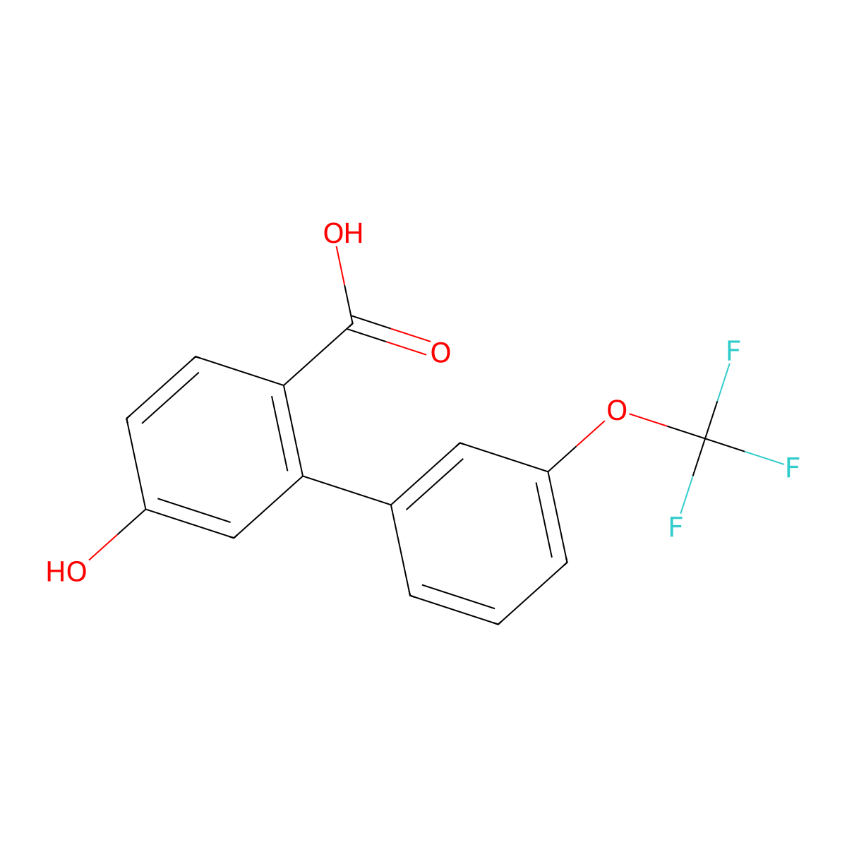 5-Hydroxy-3'-(trifluoromethoxy)-[1,1'-biphenyl]-2-carboxylic acid molecular structure, CAS 2060021-56-7