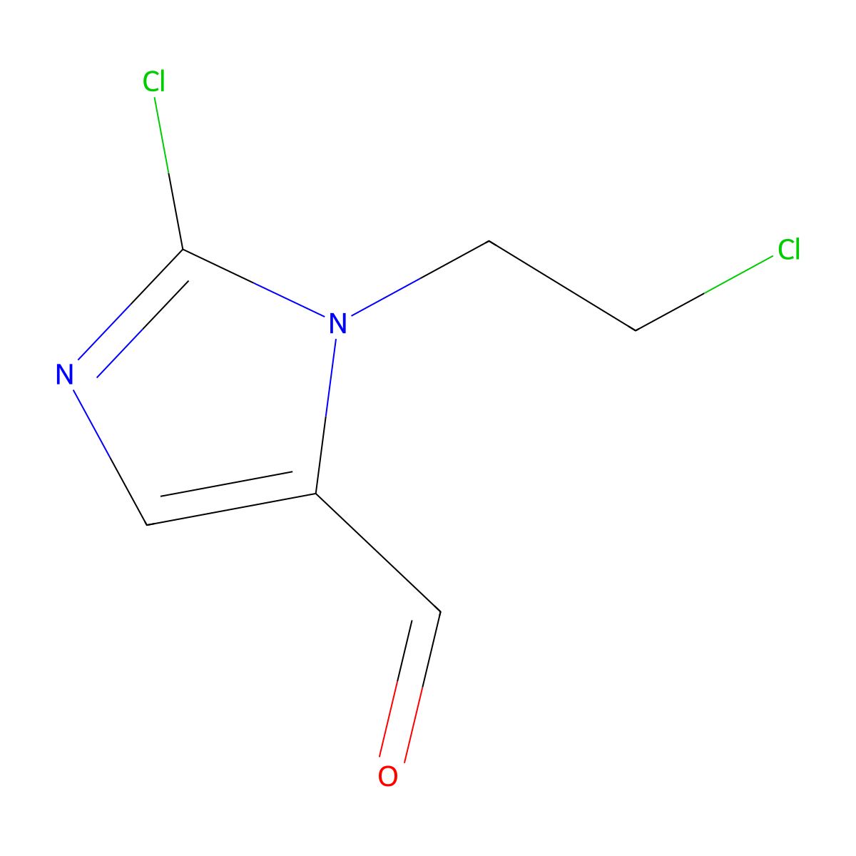 2-Chloro-1-(2-chloroethyl)-1H-imidazole-5-carbaldehyde molecular structure, CAS 2060021-61-4