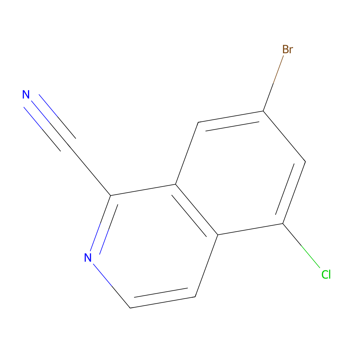 7-Bromo-5-chloroisoquinoline-1-carbonitrile molecular structure, CAS 2060021-62-5