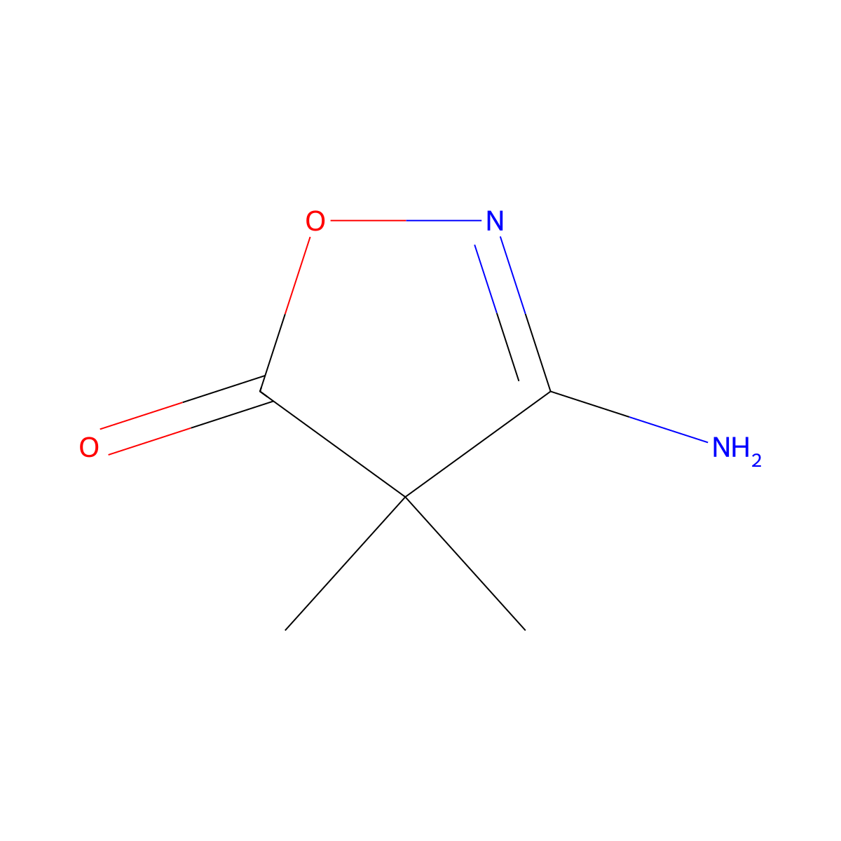 3-Amino-4,4-dimethyl-4,5-dihydro-1,2-oxazol-5-one molecular structure, CAS 2060021-64-7